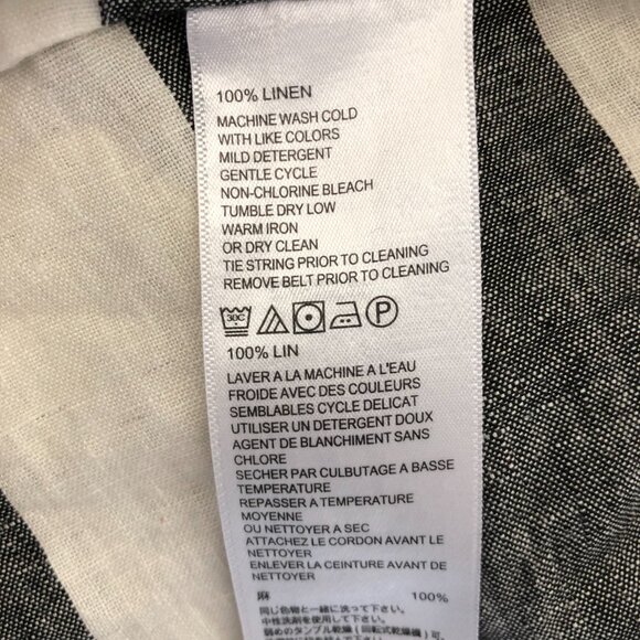 Tommy Bahama Women’s Linen Maxi Dress Size XS Gray White Stripped Beach Vacation - Picture 8 of 8